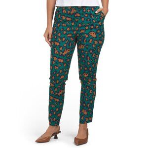 TAHARI ASL Evergreen Leopard Leopard Trouser Pants